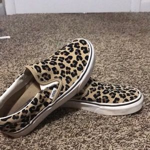 Vans Cheetah Print Slip Ons